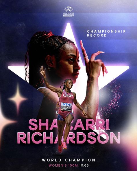 Sha Carri Richardson, Track And Field Sports, Types Of Sports, Running Motivation Quotes, Track Pictures, Track Star, Running Photos, Volleyball Tips, Track And Field Athlete