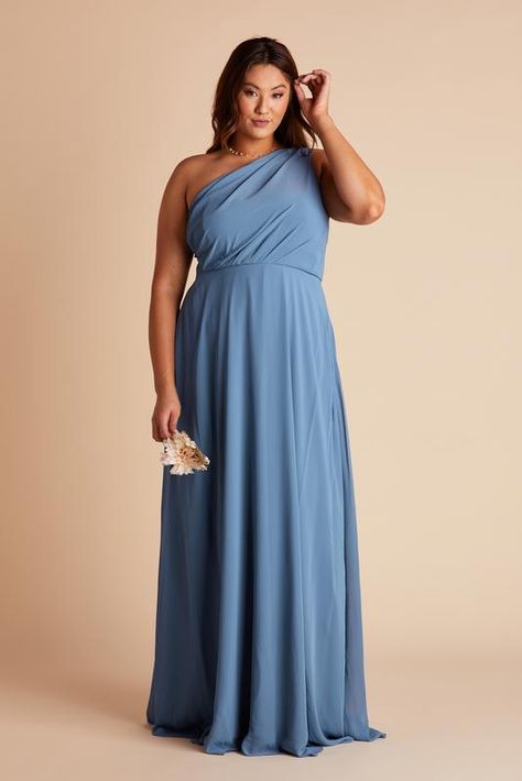 Versatile Bridesmaid Dress, Bridesmaid Dress Chiffon, Convertible Bridesmaid Dress, One Shoulder Bridesmaid Dresses, One Shoulder Bridesmaid, Twilight Blue, Grecian Goddess, Birdy Grey, Plus Size Bridesmaid