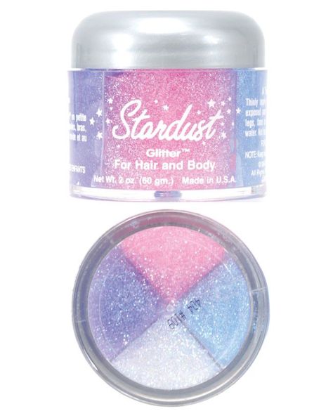 Stardust Glitter for Hair and Body - Cosmopolitan.com Bonne Bell, Alat Makeup, Gloss Labial, Body Glitter, Products Makeup, Glitter Makeup, Soft Grunge, Up Girl, Scrunchie Hairstyles