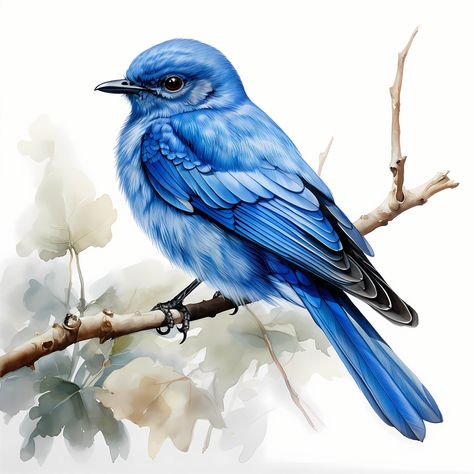 Bird Sketches, Bluebird Watercolor, Nursery Decor Blue, Confectionery Design, Blue Nursery Decor, Bird Sketch, Eastern Bluebird, Bird Clipart, Sweet Delights