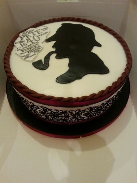 Sherlock Holmes Cake, Sherlock Cake, Hollywood Birthday Parties, Hollywood Birthday, Mystery Party, Birthday Cake Kids, 18th Birthday, Sherlock Holmes, Diy Food