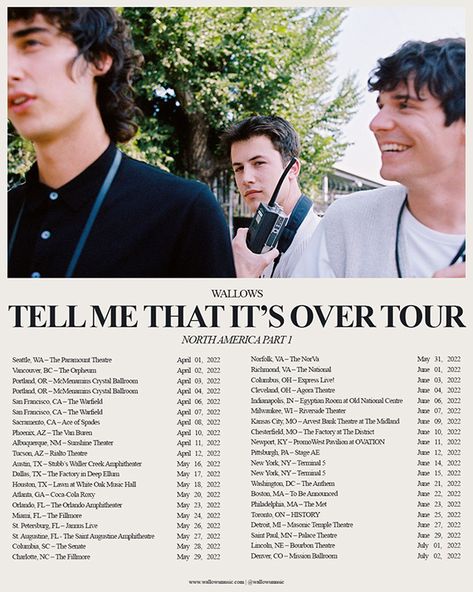 Wallows Tour Poster, Wallows Poster, Wallows Concert, Live Music Poster, Apartment Wall Art, Paramount Theater, Event Tickets, Tour Poster, Norfolk Va