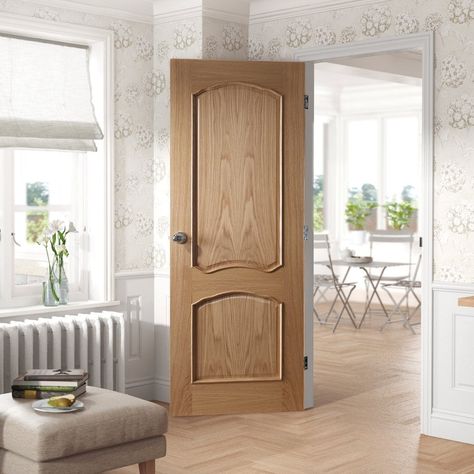 Always a popular choice here at Leader Doors,  XL Joinery   offer a fantastic range of professional standard doors that have been manufactured to the highest standards with the finest and most reliable materials, expert finishes and quality designs ensuring that we are proud to be able to offer selection to our customers.    A stunning addition to any home, the  XL Joinery Internal Oak   collection covers a wide spectrum of designs from traditional to more modern styles.    The Internal Louis Do Oak Doors Internal, External Front Doors, Fire Doors Internal, Sliding Door Wardrobe Designs, Internal Oak Doors, Internal Door Handles, Attic Bedroom Designs, Oak Door, Grey Doors