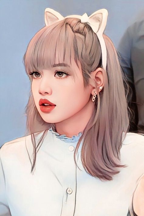 Lisa Blackpink Anime, Lisa Cartoon, Lisa Anime, Lisa Drawing, Blackpink Drawing, Kpop Cartoon, Lightning Art, Unicorn Wallpaper Cute, Sticker Design Inspiration