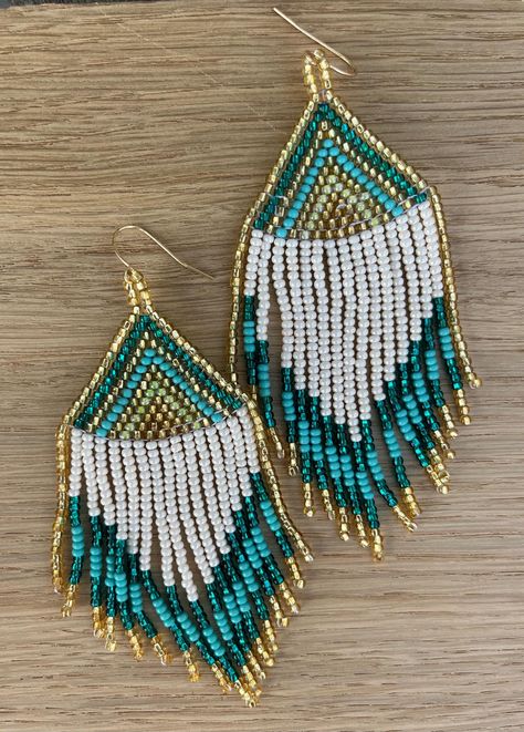 Beaded fringe earrings pattern