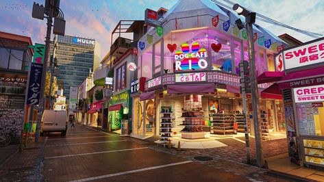 Tokyo Architecture, Japanese Tokyo, Takeshita Street, Japan Street, Used Engines, Aesthetic Things, Sweet Sweet, Sweet Candy, Tourist Destinations