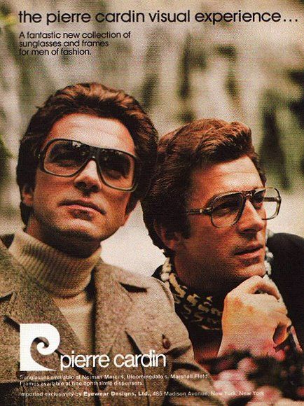 pierre cardin...so 70's! Follow us on FB or find us on the web @ eyecarefortcollins.com #70s #eyeglasses #sunglasses #vintagestyle 70s Fashion Men, 70s Sunglasses, 70s Men, 70s Outfits, Vintage Eyeglasses, Cool Sunglasses, Vintage Eyewear, Eyewear Brand, Vintage Glasses