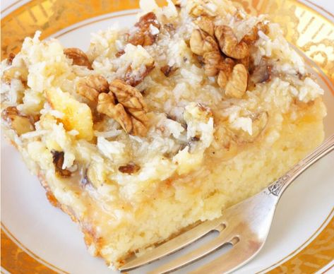 Solo Foods | Apricot Delight Cake Apricot Filling Recipe, Hot Milk Cake, Apricot Recipes, Glaze For Cake, Slice Of Cake, Milk Cake, Glaze Recipe, Piece Of Cake, Coconut Cake