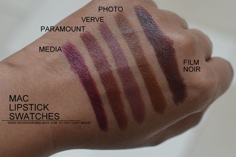 Mac Media Lipstick, Brown Matte Lipstick, Mac Lipstick Swatches, Mac Lipstick Shades, Mac Cosmetics Lipstick, Mac Lipsticks, Lipstick Mac, Brown Lipstick, Lip Cosmetics