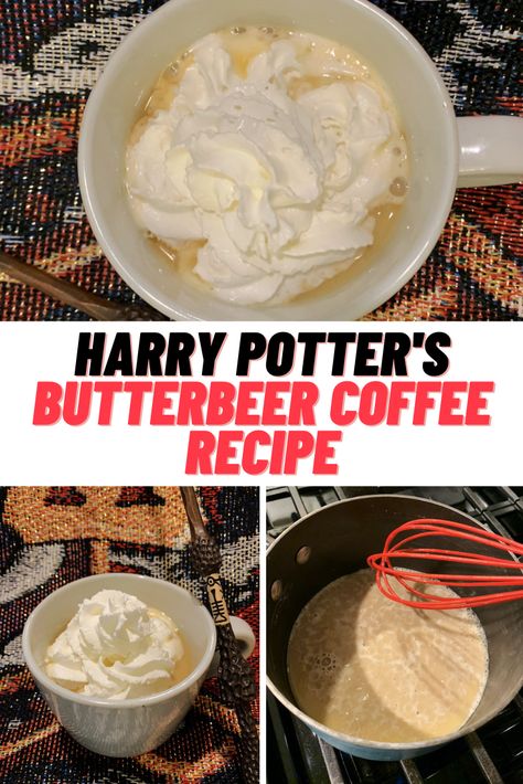 Butterbeer Coffee Recipe #HarryPotter #Butterbeer #HotButterbeer #CoffeeDay #ButterbeerCoffee #InternationalCoffeeDay #Recipe Butterbeer Coffee, Hot Butterbeer Recipe, Harry Potter Coffee, Hot Butterbeer, Harry Potter Butter Beer, Butterbeer Recipe, International Coffee Day, Spaghetti Sauce Recipe, International Coffee