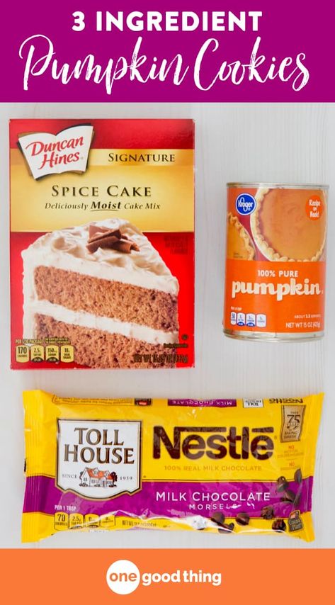 Pumpkin Cookies 3 Ingredients, Bread Deserts, Spice Cake Mix Cookies, Pumpkin Spice Cake Mix, Eggnog Pie, Spice Cake Mix And Pumpkin, Coconut Bread, Cake Mix Cookie Recipes, Pumpkin Spice Cake