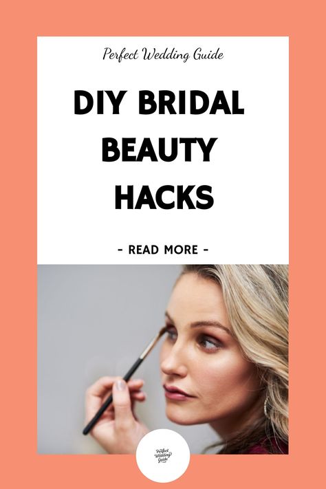 DIY bridal beauty hacks, read more, woman applying makeup. Wedding Skincare Routine, Diy Bridal Makeup, Diy Beauty Tips, Diy Wedding Makeup, Wedding Skincare, Wedding Makeup Tutorial, Bridal Eye Makeup, Celebrity Plastic Surgery, Wedding Day Makeup