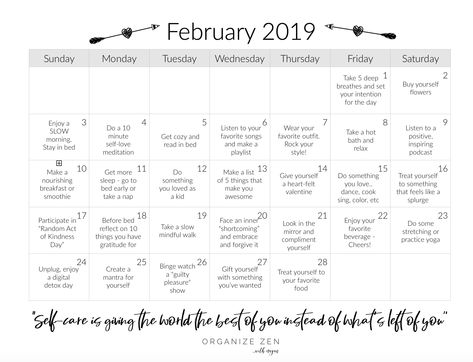 A self-care month long exercise for anyone who’s been looking for ways to Love Yo’self More! We all know you aren’t getting enough “me time” and that can cause feeing resentful, run-down, frustrated, stressed out, and totally overwhelmed. This February challenge is all about YOU taking better care of YOU! No more neglect, and yes more self-respect! Self-Care Calendar | Free Printable | Self care activities for Moms | Busy ladies and women need self-care | February 2019 #SelfCare #SelfLove February Self Care Challenge, July Self Care, February Self Care, Calendar Free Printable, Printable Self Care, February Month, Month Challenge, Self Care Challenge, February Challenge