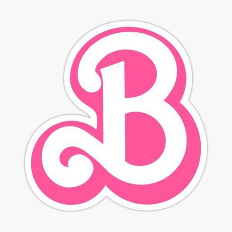 Barbie Stickers Aesthetic, Girly Stickers Printable, Barbie Stickers Printable, Barbie Letters, Barbie Stickers, Barbie Tattoo, Barbie Design, Barbie Party Decorations, Barbie Theme Party