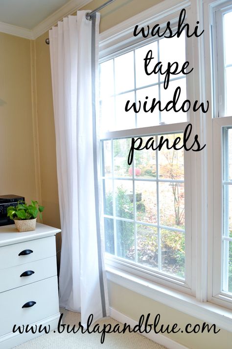 washi tape window treatments Washi Tape Window, Fake Window Panes, Diy Jars Ideas, Window Pane Art, Family Room Windows, Diy Crafts Tutorials, Light Window Treatments, Glass Art Installation, Tape Window