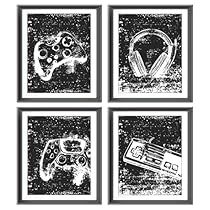 Video Game Decorations, Boys Gaming Room, Game Decorations, Black And White Video, Boy Room Poster, White Video, Gamer Boys, Gaming Poster, Video Game Decor