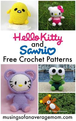 Hello Kitty and Sanrio Crochet Patterns including Keroppi, Gudetama, Rilakkuma and more! Free Crochet Patterns Hello Kitty, Cinnamonroll Sanrio Crochet Pattern, Sanrio Characters Crochet Pattern, Gudetama Amigurumi Free Pattern, Keropi Crochet Pattern, Lava Lamp Crochet Pattern, Keroppi Crochet Pattern Free, Sanrio Characters Crochet, Gudetama Crochet Free Pattern