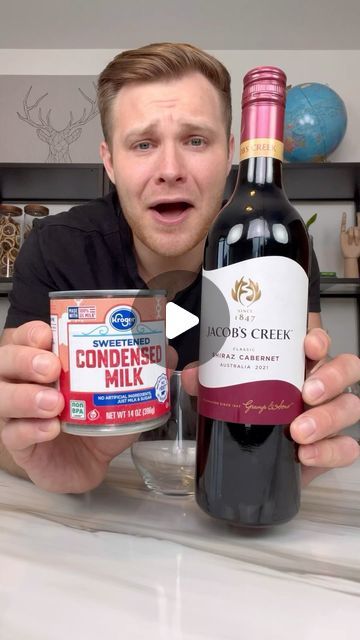 Timthetank on Instagram: "Does Red Wine and Condensed Milk tastes amazing?" Red Drink Ideas, Condensed Milk Cocktail, Red Wine Drinks Cocktails, Condensed Milk Recipes Drinks, Drinks With Sweetened Condensed Milk, Condensed Milk Drinks, Wine Tasting Party Food, Easy Mixed Drinks Alcohol, Wine Smoothie