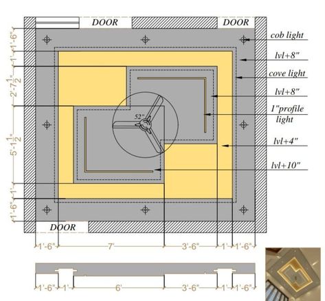 Ceiling Layout Plan Interior Design, Ceiling Section Detail, False Ceiling Layout Plan, Ceiling Detail Drawing, Drawing Room False Ceiling Design, False Ceiling Plan, Best False Ceiling Designs, Ceiling Pop, Gypsum Design