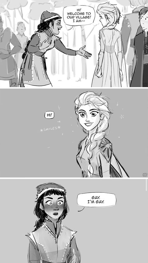 Disney Princess Ships, Moana X Ariel, Elsa And Honeymaren Fanart, Honeymaren X Elsa, Disney Girlfriend, Elsa X Honeymaren, Elsa And Honeymaren, Elsa Honeymaren, Disney Princess Yuri