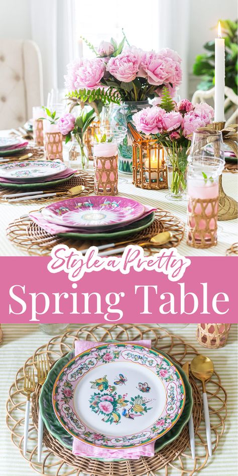 Tablecloth Inspiration, Garden Tablescape, Garden Peonies, Rose Decorations, Spring Kitchen Decor, Entertaining Appetizers, Spring Table Settings, Floral Chintz, Spring Entertaining