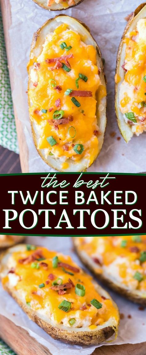 Best Twice Baked Potatoes, Baked Potato Recipe, Cream Cheese Potatoes, Twice Baked Potato, Homemade Chinese, Twice Baked Potatoes Casserole, Mom On Timeout, Baked Potato Casserole, Good Mom