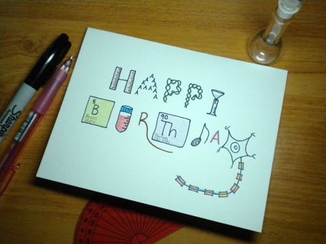 Biology Happy Birthday Variation 1 greeting card by yamakimoto, $4.00 Happy Birthday Cards Handmade, Happy Birthday Cards Diy, Bio Happy, Paper Quilling Cards, Bday Cards, Quilling Cards, Birthday Cards Diy, Happy Birthday Images, Birthday Messages