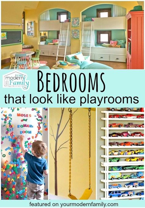 bedrooms that look like playrooms Kid Organization, Organizing Toys, Grandkids Room, Kid Rooms, Family Inspiration, Kids Room Organization, Bunk Room, European Design, Clever Ideas