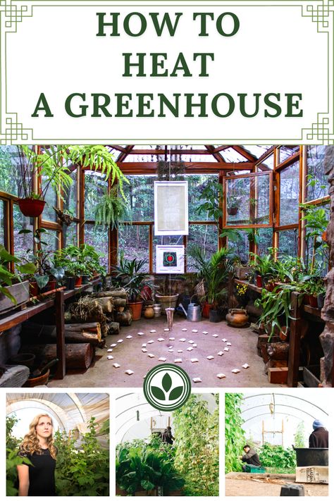 How To Heat A Greenhouse For Free, Greenhouses To Buy, Herbs To Grow In Greenhouse, Heating House Without Electricity, Temperature Controlled Greenhouse, Off Grid Garden Ideas, Rock Herb Garden, Budget Greenhouse Diy, How To Heat A Greenhouse Without Electricity