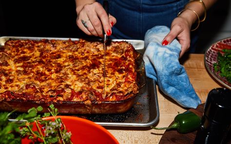 A Very Good Lasagna — Alison Roman Alison Roman, Roman Food, Lasagna Pan, Classic Lasagna, No Noodle Lasagna, Crushed Tomatoes, Pasta Sauce, Pasta Dishes, Lasagna