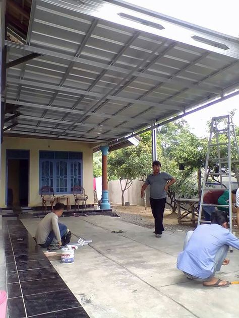 Jsa baja ringan Baja Ringan, Lan Can, Shed Homes, Idul Fitri, Kitchen Sets, Awning, Pergola, Shed, Outdoor Structures