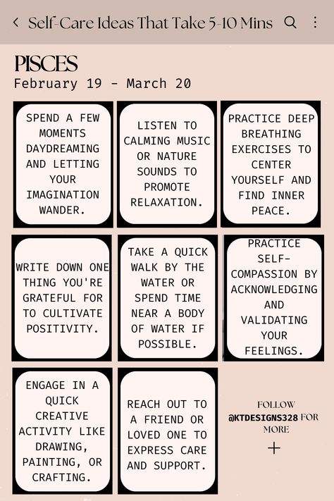 Dive into self-care that speaks to the soul of the empathetic Pisces! 🐟From dreamy escapes into the world of art and music to nurturing rituals that replenish your emotional wellspring, explore ways to honor your intuition and foster deep connections with the universe. Let these self-care ideas guide you on a journey of self-discovery and inner healing, as you embrace the magic within and swim in the currents of your imagination. #PiscesSeason #Pisces #Astrology #quick #easy #simple #zodiacsign Pisces Astrology, Zodiac Signs Pisces, Art And Music, World Of Art, Inner Healing, Self Discovery, The Soul, Quick Easy, Zodiac Sign