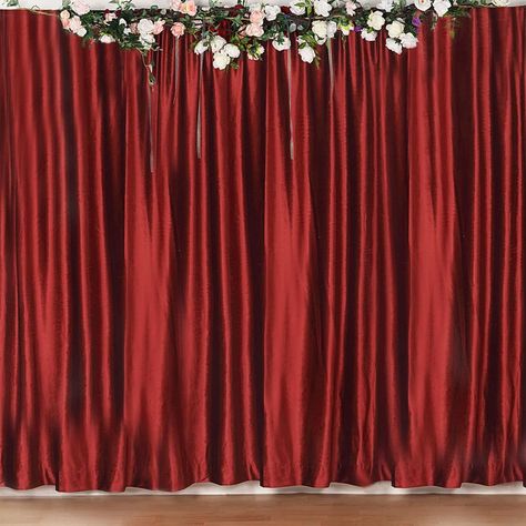 8Ft H x 8Ft W Wine Premium Velvet Backdrop Curtain Panel Drape | eFavorMart Velvet Backdrop, Event Backdrops, Ceiling Drapery, Tulle Backdrop, Pipe And Drape Backdrop, Backdrop Curtains, Backdrop Fabric, Photography Backdrop Stand, Sequin Backdrop