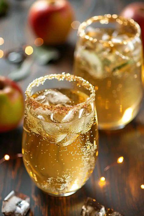 Sparkling Apple Cider Mocktail - BeCentsational Sparkling Apple Cider, Cider Mimosas, Festive Holiday Drinks, Holiday Drinks Alcohol, Apple Cider Drink, Apple Cider Mimosa, Apple Cider Cocktail, Homemade Apple Cider, Cider Cocktails