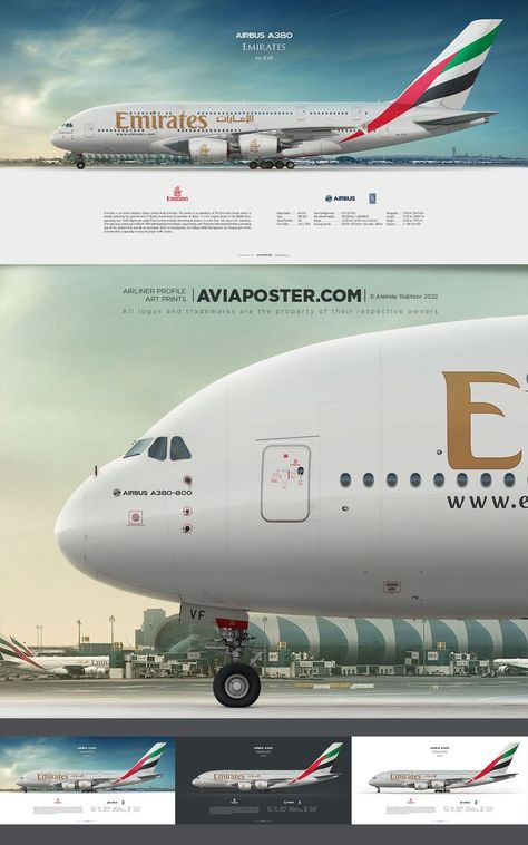 Aviation posters for Aviators.

Airbus A380 Emirates
Registration: A6-EVF

Aviation Profile Prints are a good gift idea for a pilot, airline employees and civil aviation fan. The digital drawing of the aircraft is made with special care, high detail and a unique photo collage on the background. Emirates Fleet, Airbus A380 Emirates, A380 Emirates, Emirates Airbus, Luxury Private Jets, Emirates Airline, Airbus A380, Dubai United Arab Emirates, Private Jet