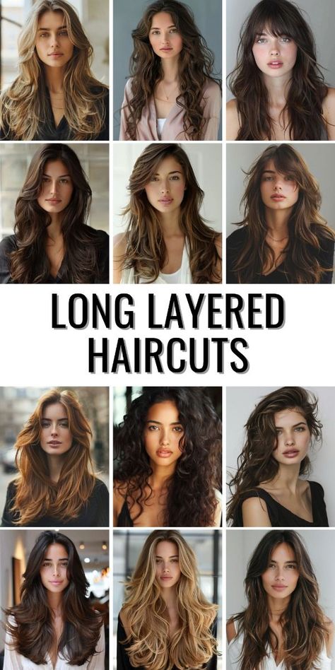 Get Inspired by Trendy Long Layered Haircuts with Bangs for Curly Hair and Face Framing Round Face Rounded Face Framing Layers, Long Layered Hair For Round Faces, Long Layered Hair With Curtain Bangs Round Face Haircuts, Layered Haircuts For Long Hair Straight, Long Hair Cuts For Round Faces, Hair Cuts For Long Hair With Layers, Face Framing Long Hair, Long Hair Cuts With Layers Face Framing, Haircuts For Round Faces Long Layered