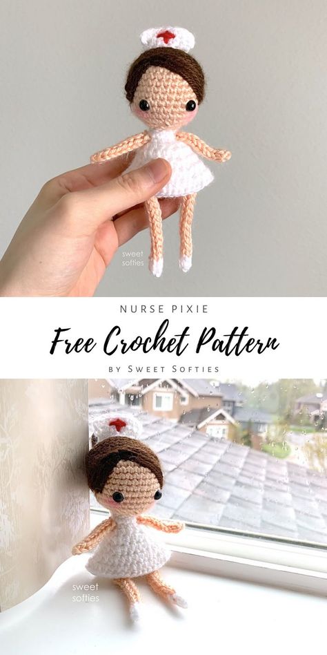 Pixie Doll, Crochet Toys Free Patterns, Crochet Dolls Free Patterns, Pola Amigurumi, Pattern Knitting, Crochet Amigurumi Free, Crochet Keychain, Crochet Doll Pattern, Bag Crochet