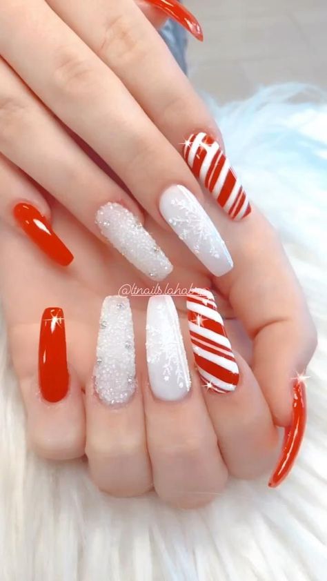 Red All the Way Festive and Bold Christmas Nail Ideas for 2023 | Christmas Nails Designs Winter Acrylics, Nail Decoration Ideas, Easy Christmas Nail Designs, Nail Ideas For 2023, Christmas Nail Designs Acrylic, Christmas Nails Designs, Christmas Nail Colors, Christmas Nail Ideas, Pretty Nail Colors