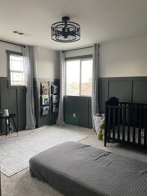 Woodland Lichen Sherwin Williams, Toddler Room Makeover, Orange Peel Wall Texture, Green Board, Orange Peel Texture, Board Batten, Mom Brain, Being A Parent, Build A Closet