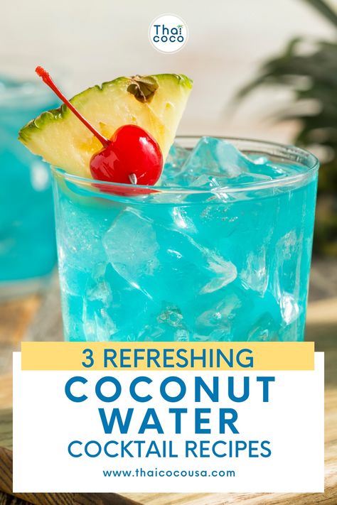 Quench your thirst with Coconut Water Cocktails—a delightful blend of taste and hydration. Packed with essential nutrients, these cocktails are the perfect way to sip your way to well-being. Whether you're lounging by the pool or toasting to a special occasion, these cocktails provide a refreshing and nourishing way to enjoy your favorite drinks. Ways To Use Coconut Water, Drinks With Coconut Water, Coco Loco Cocktail, Coconut Water Drink Recipes, Coconut Water Cocktail, Coconut Water Drinks, Coconut Water Recipes, Water Cocktails, Coconut Mojito