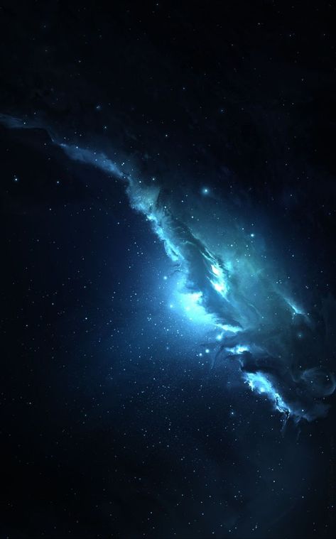 Movie Poster Photoshop, Outer Space Wallpaper, Blue Nebula, Nebula Wallpaper, Beautiful Night Sky, Space Phone Wallpaper, Black Wallpaper Iphone Dark, Planets Wallpaper, Blue Space