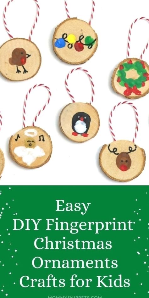 Wood Ornaments Diy Tree Slices Picture, Disc Ornaments Diy Kids, Wooden Christmas Crafts For Kids, Wood Slice Ornament Kids Fingerprint, Pre K Christmas Ornaments Kids Crafts, Wooden Ornament Crafts For Kids, Wooden Slice Ornaments For Kids, Wooden Christmas Ornaments Diy Kids, Wood Ornaments Diy Tree Slices Kids