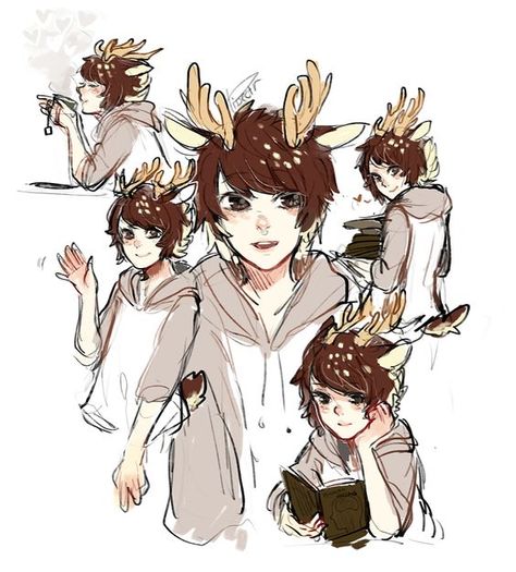 Anime Guy, Antlers, Deer, The Story, Harry Potter, Anime, Art