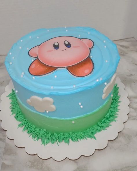 Kirby Cake Ideas, Kirby Birthday Cake, Kirby Cake, Bday Cake, Adult Birthday Party, Photo Cake, 7th Birthday, Birthday Boy, High Tea