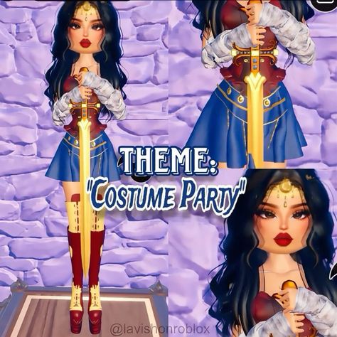 Wonder Woman Dress To Impress, Dress To Impress Costume Party, Costume Party Themes, Wonder Woman Dress, Wonder Woman Outfit, Outfit Costume, Cute Website, Woman Outfit, Casual Cosplay