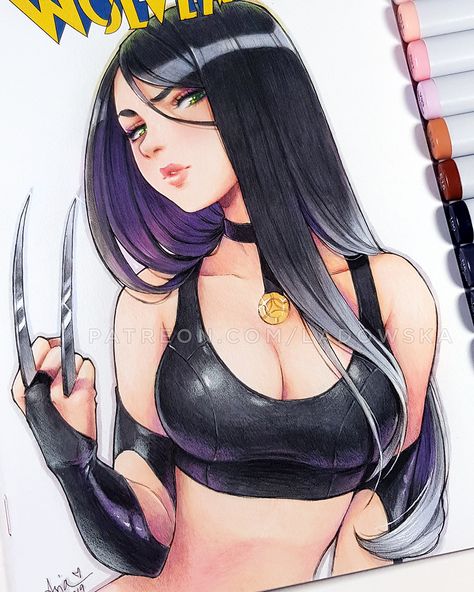 X23 by Ladowska on DeviantArt Laura Kinney X-23, X 23 Comic, X-23 Fanart, X-23 Comic, Asia Ladowska, Laura Kinney, Comic Sketch, Thor 2, Sketch Cover