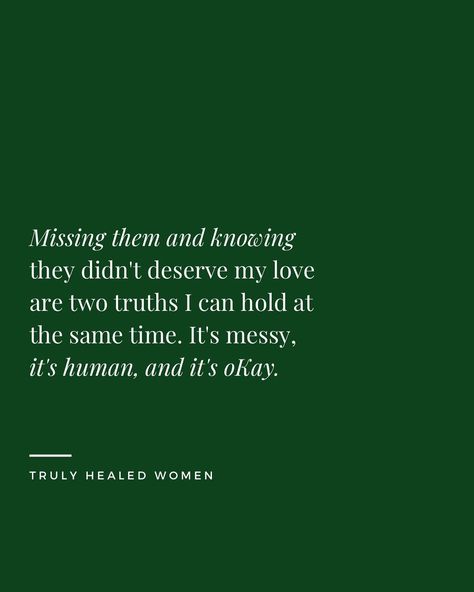 Missing them doesn’t mean they deserve your love. It’s okay to feel conflicted, to grieve what was while acknowledging the truth of what wasn’t meant to be. . . . . . . . . #healingjourney #heartbreak #lettinggo #selflove #growth #movingon #newbeginnings #selfworth #innerpeace #mentalhealth #emotionalhealing #breakup #breakuprecovery #selfcare #youarenotalone Miss Them Quotes, Missing Them, Healing Journey, Emotional Healing, Inner Peace, New Beginnings, The Truth, Letting Go, Love It