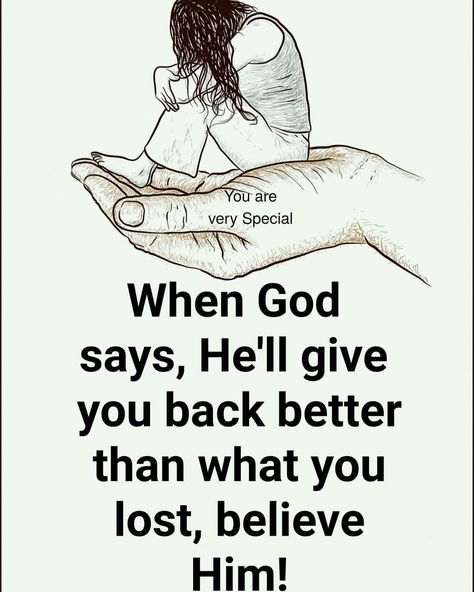 When God says, He will give you back better than what you have lost, Believe him.. #Godquotes Quotes Of Life, Positive Affirmations For Success, Prosperity Affirmations, Secret Quotes, Law Of Attraction Money, God Says, Wealth Affirmations, Success Affirmations, Law Of Attraction Affirmations