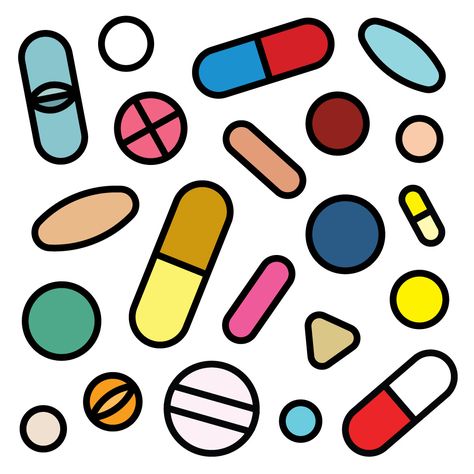 Stephen Cheetham - pills Pharmacy Wallpaper, Medicine Cartoon, Cartoon Medicine, Cute Pharmacy, Sketch Tablet, Sticker Printable, Cartoon Coloring, Pharmacy Design, Typography Artwork