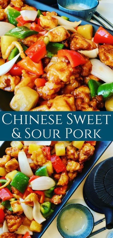 Chinese Sweet And Sour Pork, Sweet And Sour Pork Recipe, Sweet N Sour Pork Recipe, Pork Entrees, Asian Stir Fry, Mapo Tofu, Healthy Sweet Snacks, Bell Pepper Recipes, Pineapple Recipes